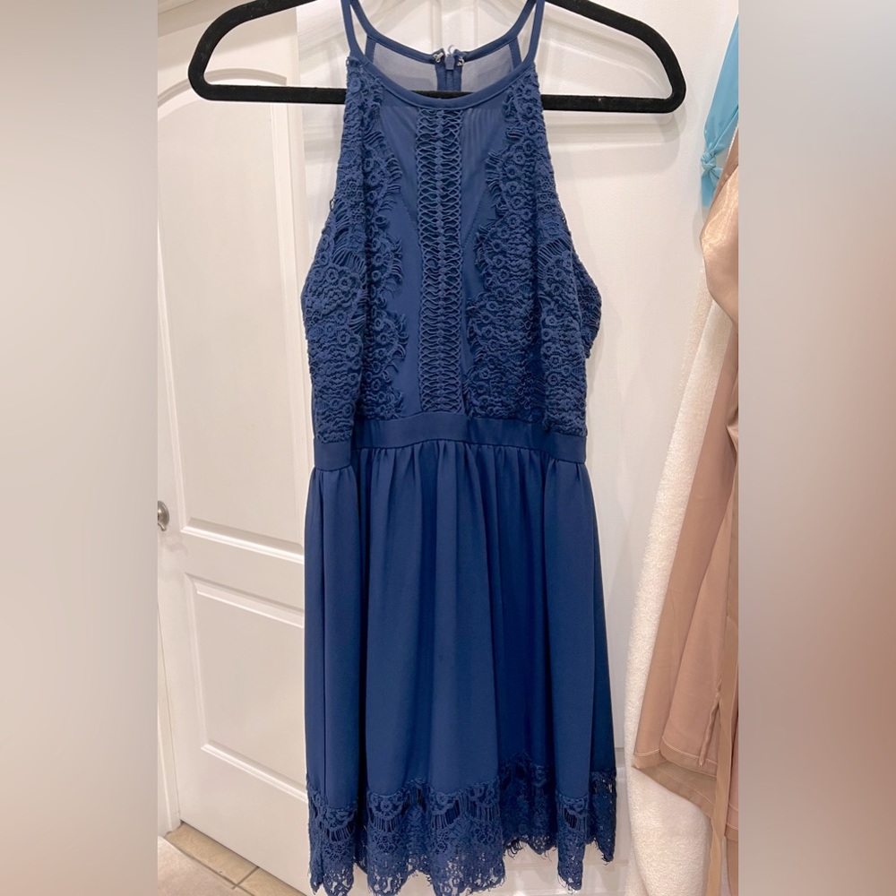 Navy blue lace dress